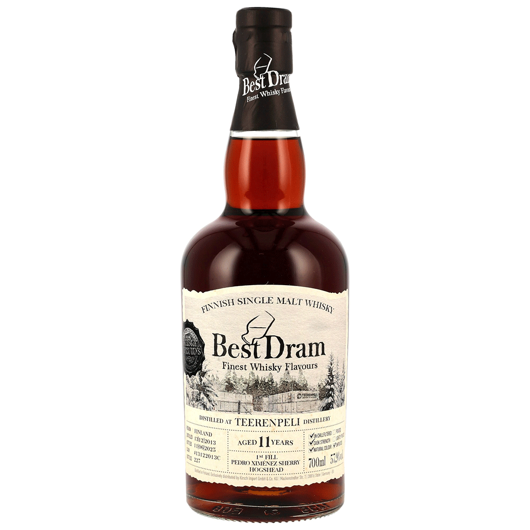 Teerenpeli 2013/2025 - 11 Jahre - 1st Fill PX Sherry Hogshead - Fassnummer 13122013C - Best Dram