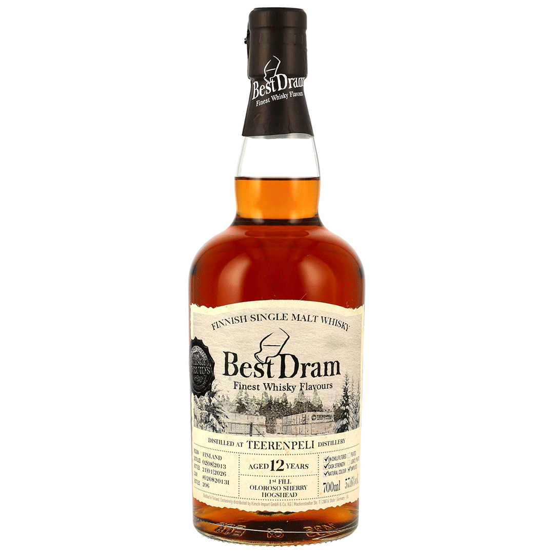 Teerenpeli 2013/2026 - 12 Jahre - 1st Fill Oloroso Sherry Hogshead - Fassnummer 02082013I - Best Dram