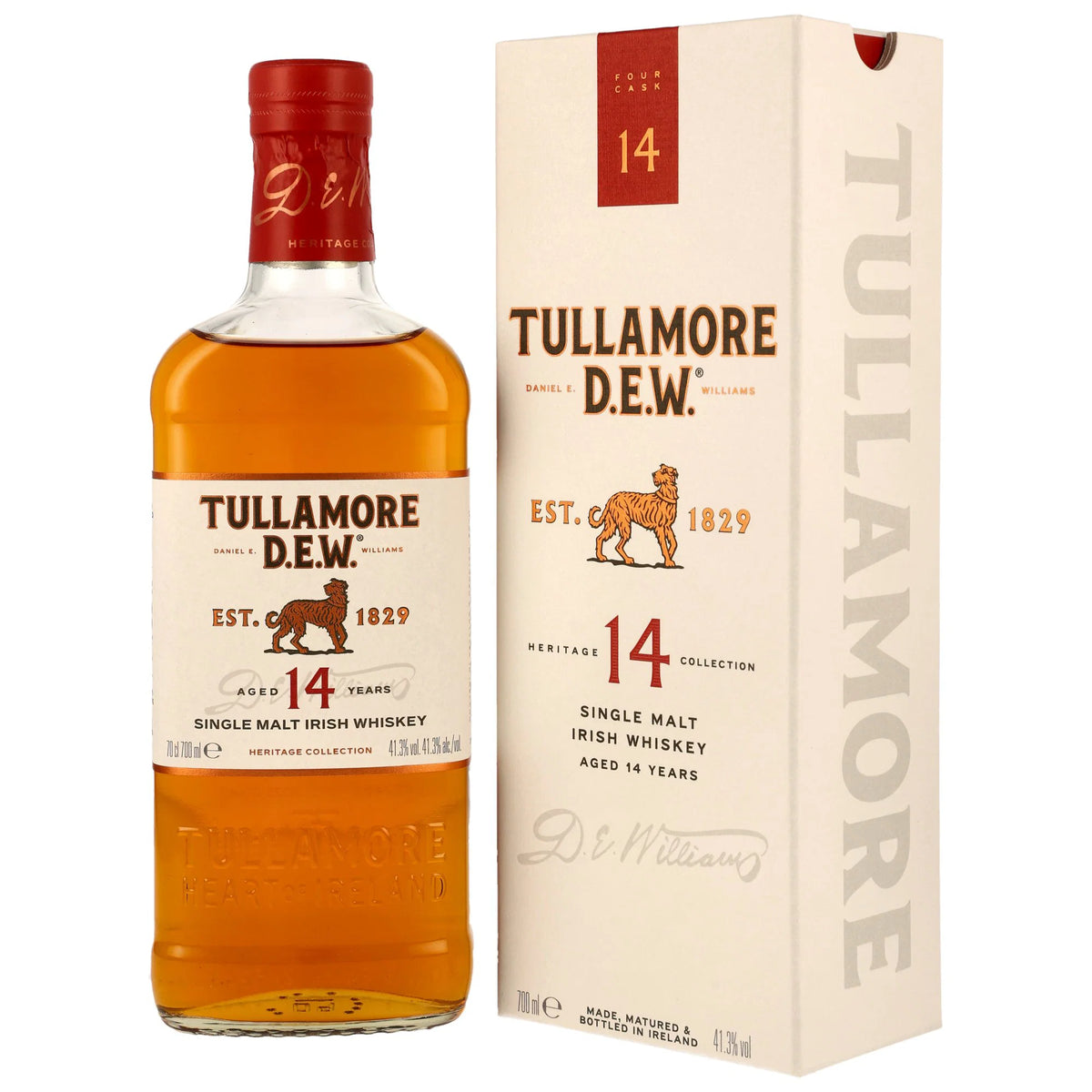 Tullamore Dew 14 Jahre - Triple Distilled - Bourbon, Sherry, Port & Madeira Casks Finish