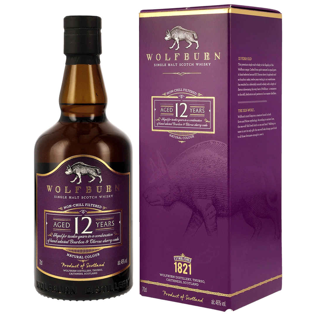 Wolfburn 12 Jahre - Bourbon & Oloroso Sherry Casks - Highland Single Malt Scotch Whisky