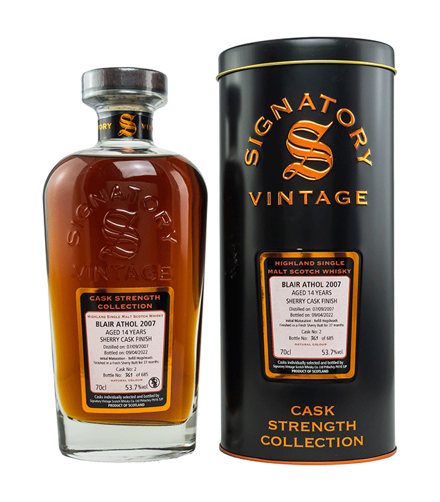 Blair Athol 2007/2022 - Cask Strength Collection - Fassnummer 2 - Signatory Vintage