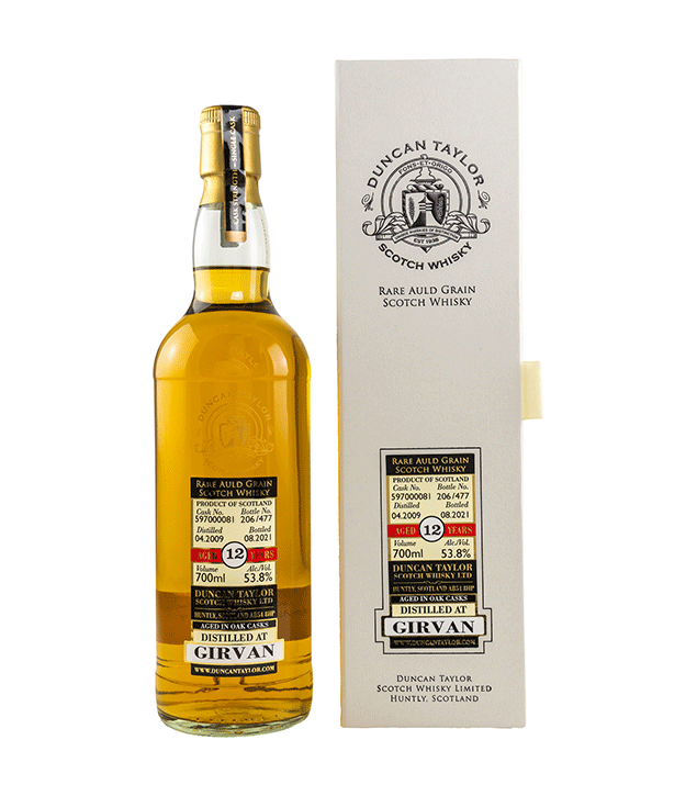Girvan 2009/2021 - 12 Jahre - Fassnummer 597000081 - Rare Auld Grain (Duncan Taylor)