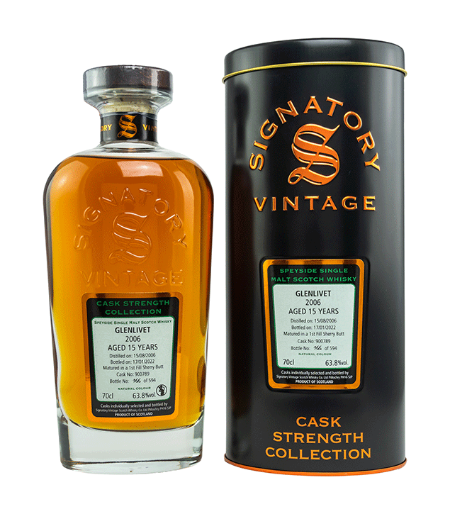 Glenlivet 2006/2022 - Cask Strength Collection - Fassnummer 900789 - Signatory Vintage