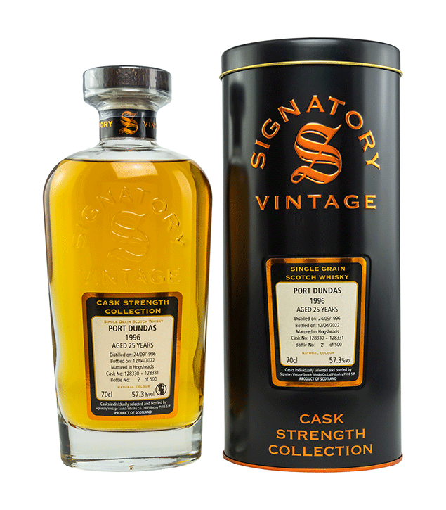 Port Dundas 1996/2022 - Cask Strength Collection - Fassnummer 128330+128331 - Signatory Vintage