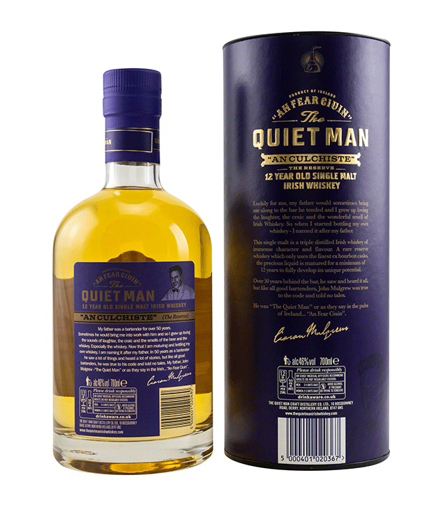 The Quiet Man 12 Jahre - AN CULCHISTE - Irish Single Malt