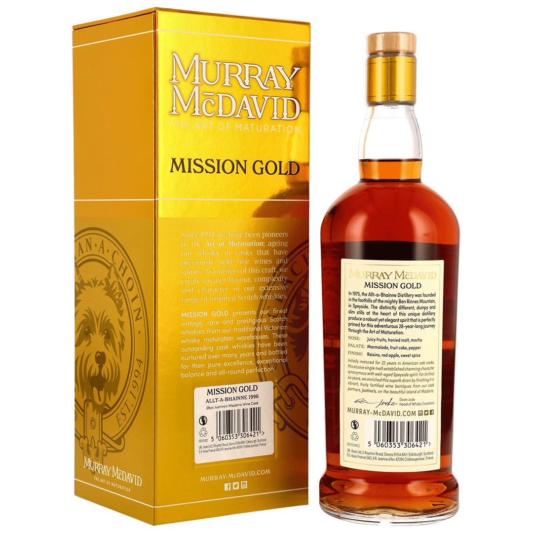 Allt-a-Bhainne 1996/2025 - 28 Jahre - Justino’s Madeira Wine Cask Finish - Mission Gold - Murray McDavid