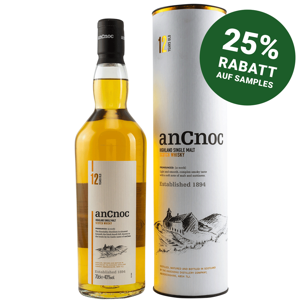 An Cnoc 12 Jahre - Highland Single Malt Scotch Whisky