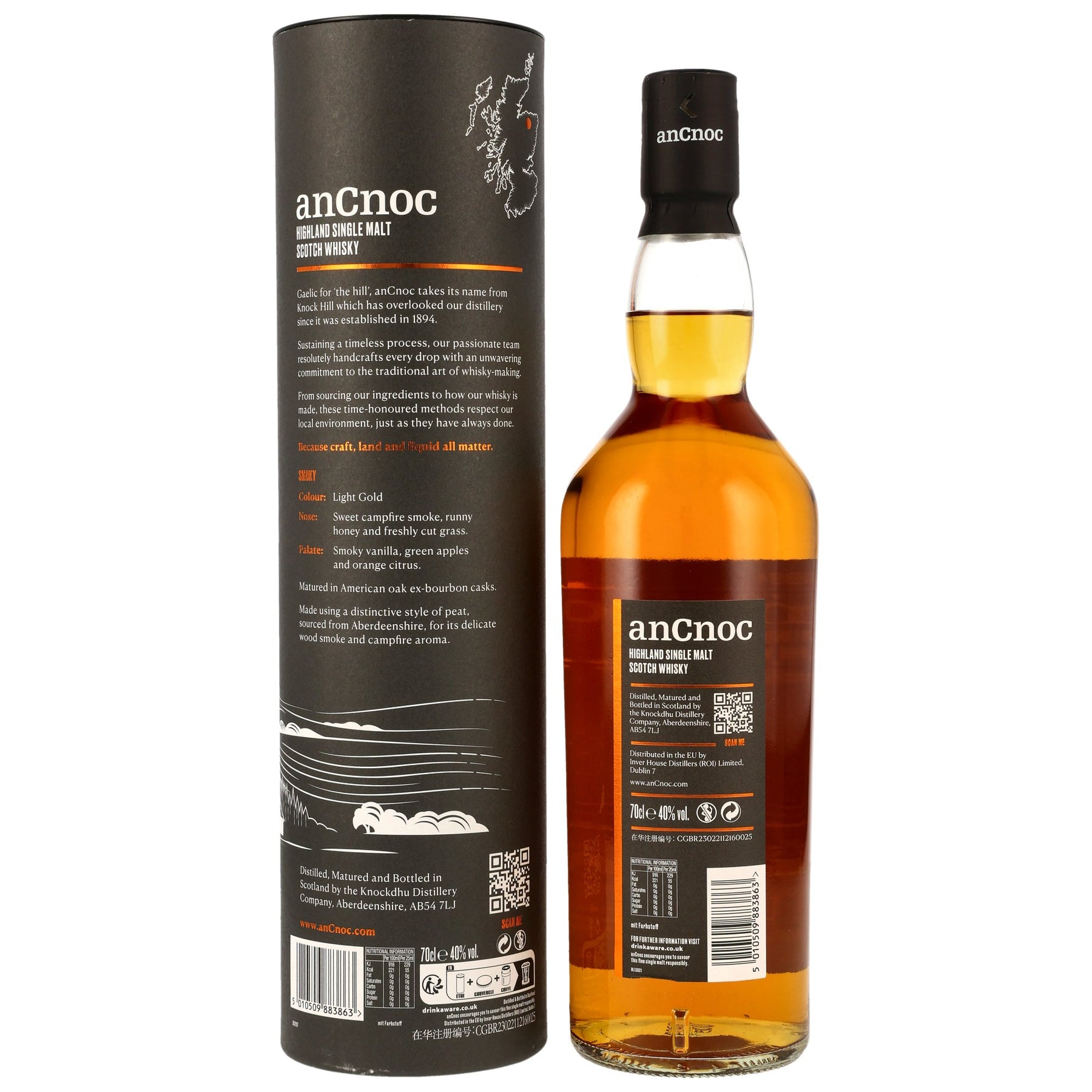 An Cnoc 10 Jahre Smoky - Bourbon Casks