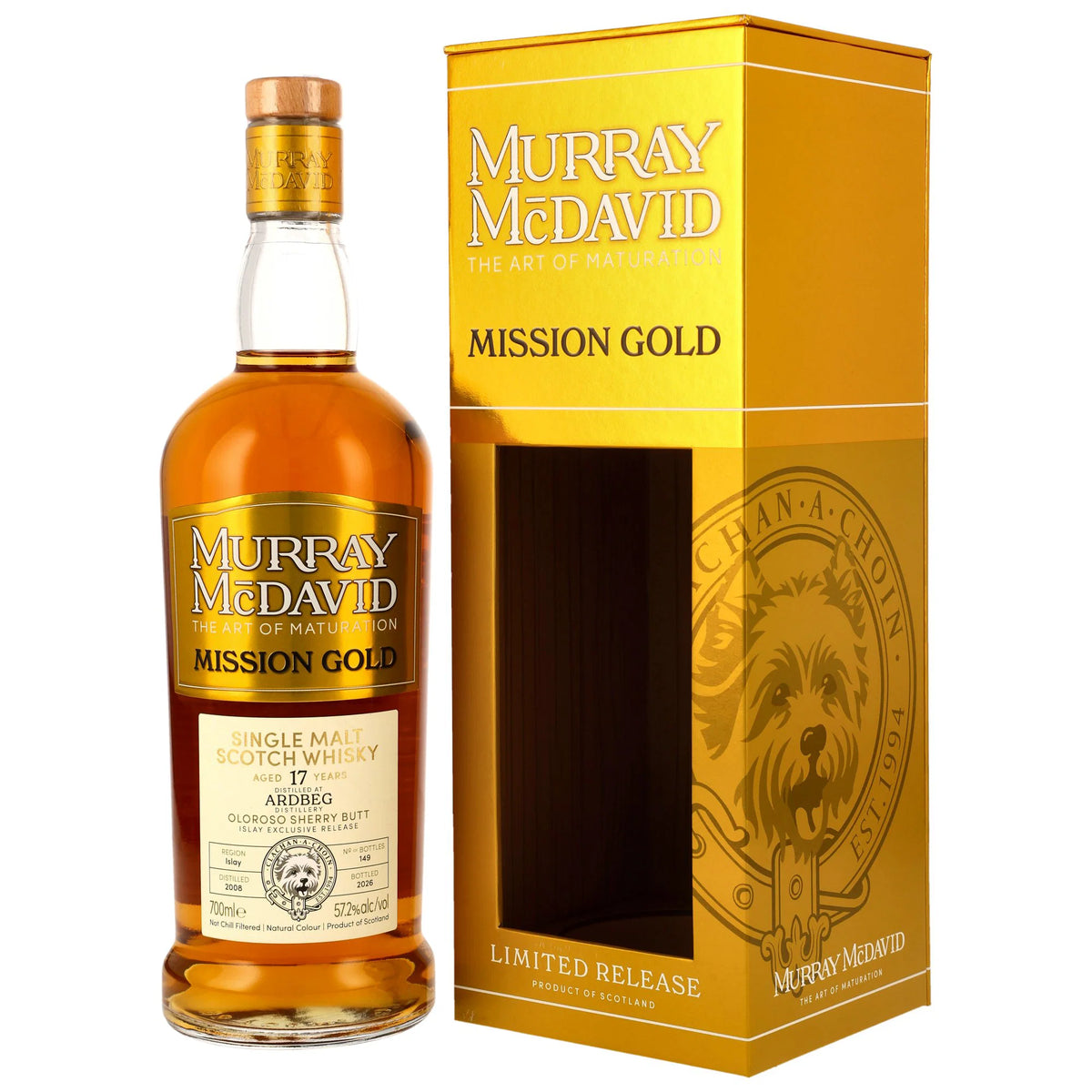 Ardbeg 2008/2026 - 17 Jahre - Oloroso Sherry Butt - Fassnummer 5038A - Mission Gold - Murray McDavid