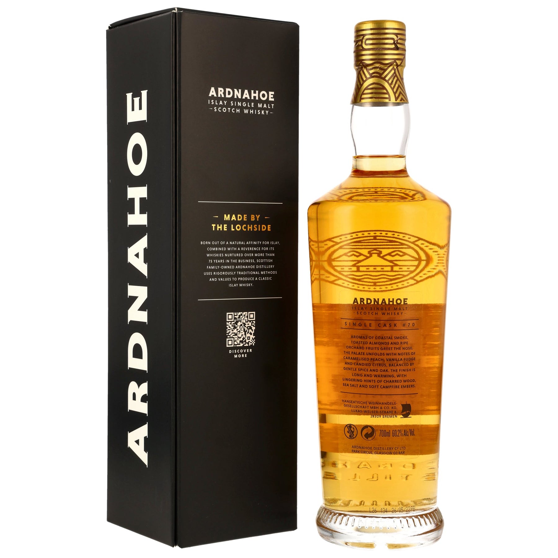 Ardnahoe 2019/2026 - 7 Jahre - 1st Fill Bourbon Barrel - Fassnummer 70 - 50th Anniversary Kirsch Import