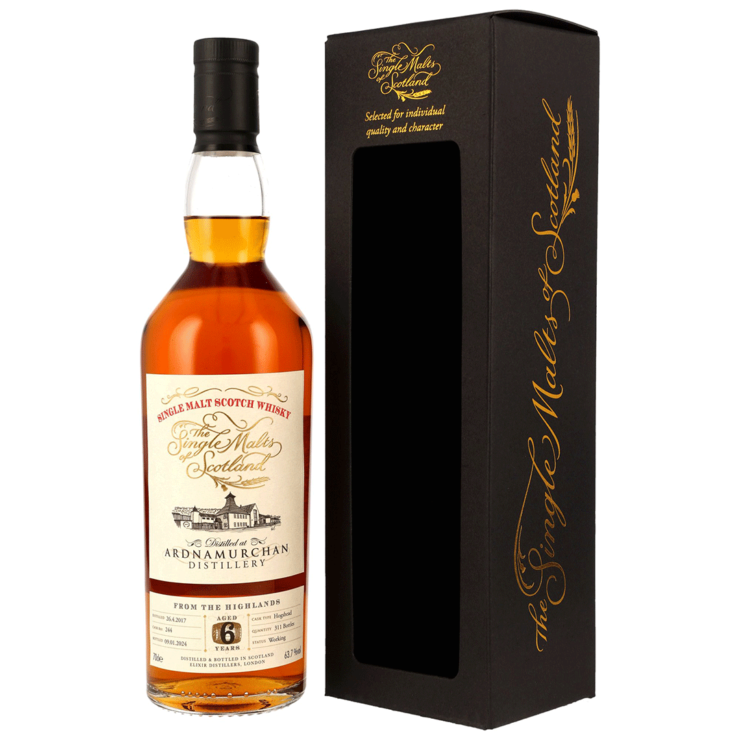 Ardnamurchan 2017/2024 - 6 Jahre - Hogshead - Fassnummer 244 - The Single Malts of Scotland