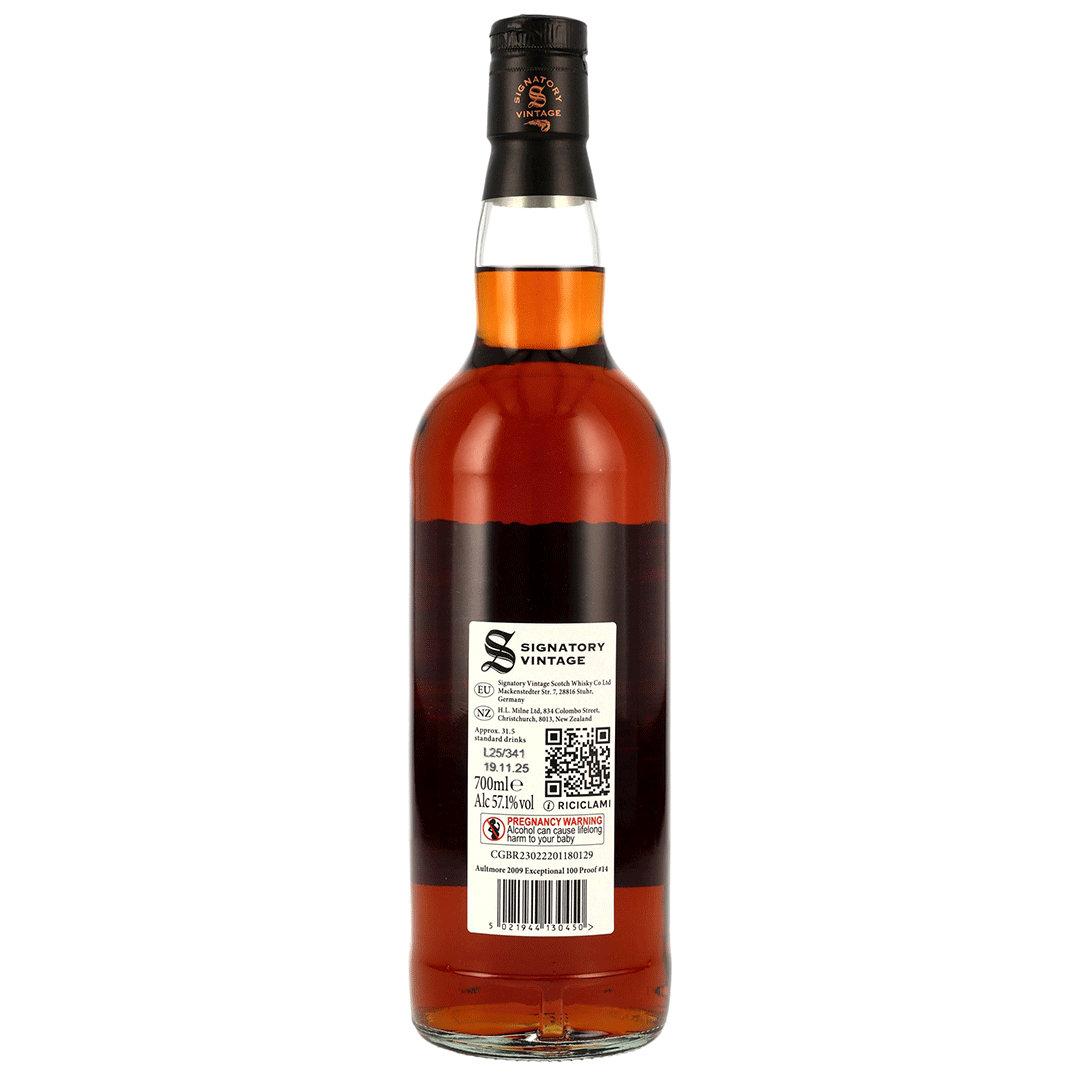 Aultmore 2009/2025 - 16 Jahre - 1st Fill Oloroso Sherry Butts - Signatory 100 PROOF Exceptional Cask Edition #14