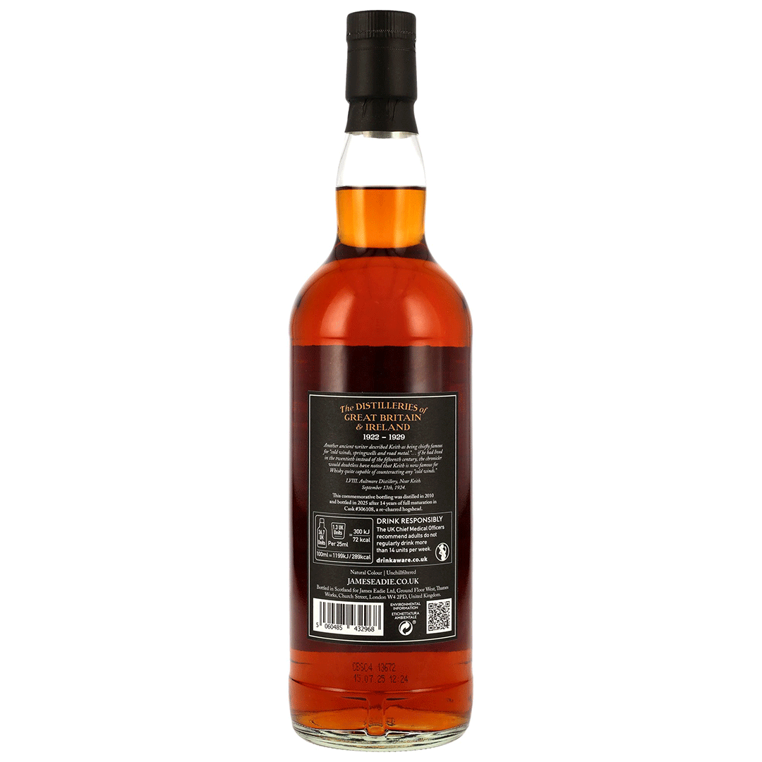 Aultmore 2010/2025 - 14 Jahre - Re-Charred Hogshead - Fassnummer 306108 - James Eadie