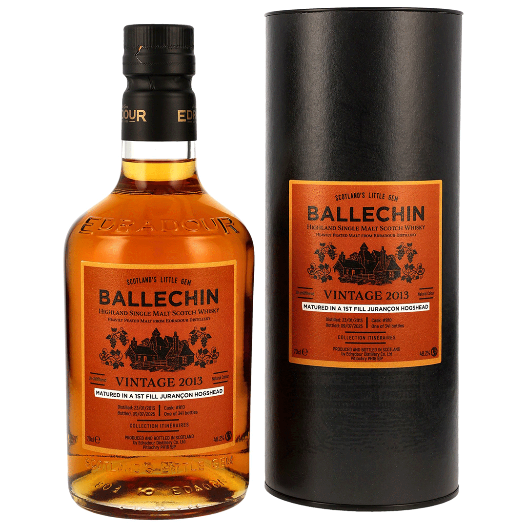 Ballechin 2013/2025 - 12 Jahre - 1st Fill Jurancon Cask - Fassnummer 810