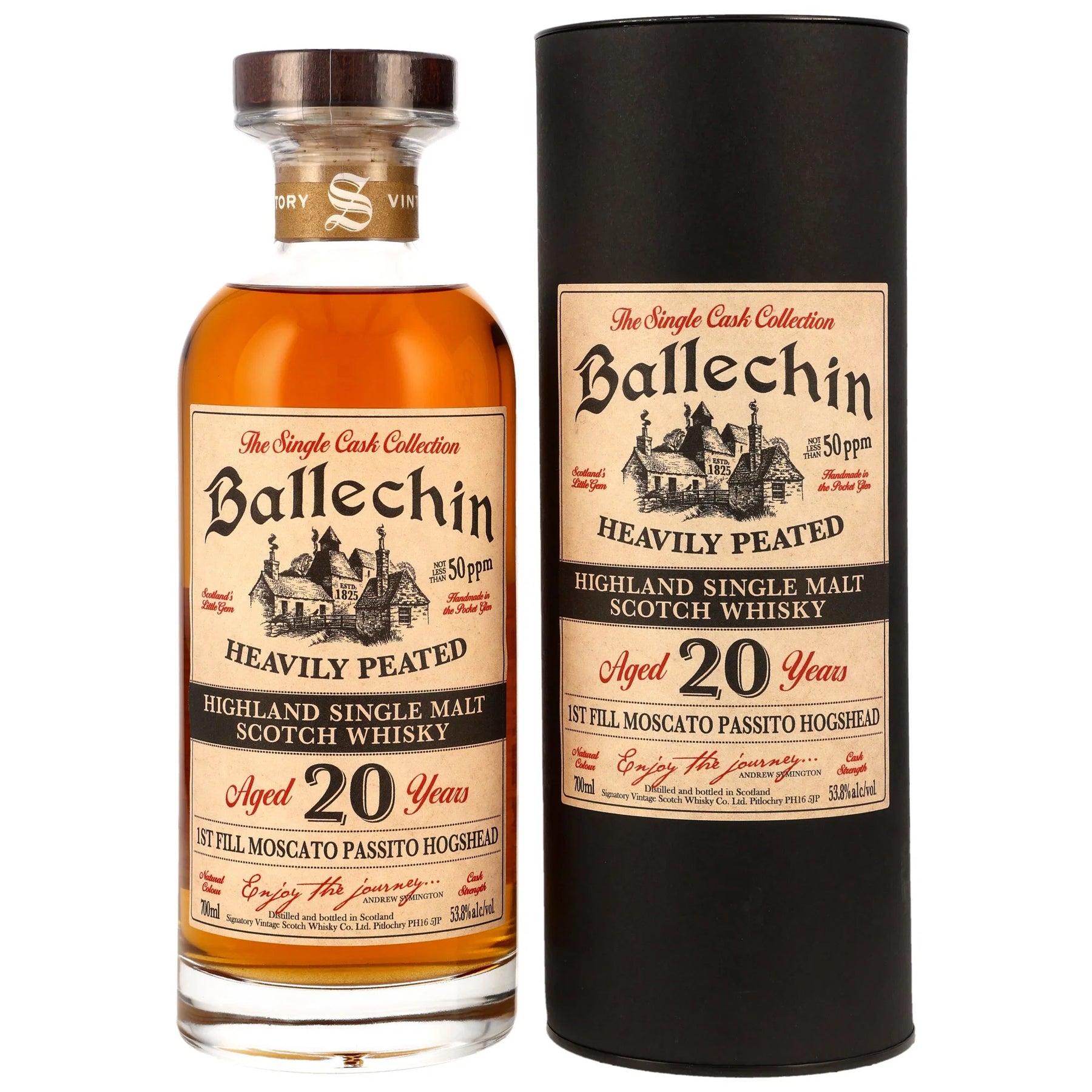 Ballechin 2006/2026 - 20 Jahre - 1st Fill Moscato Passito Wine Cask - Fassnummer 801 - Signatory Vintage - Ibisco