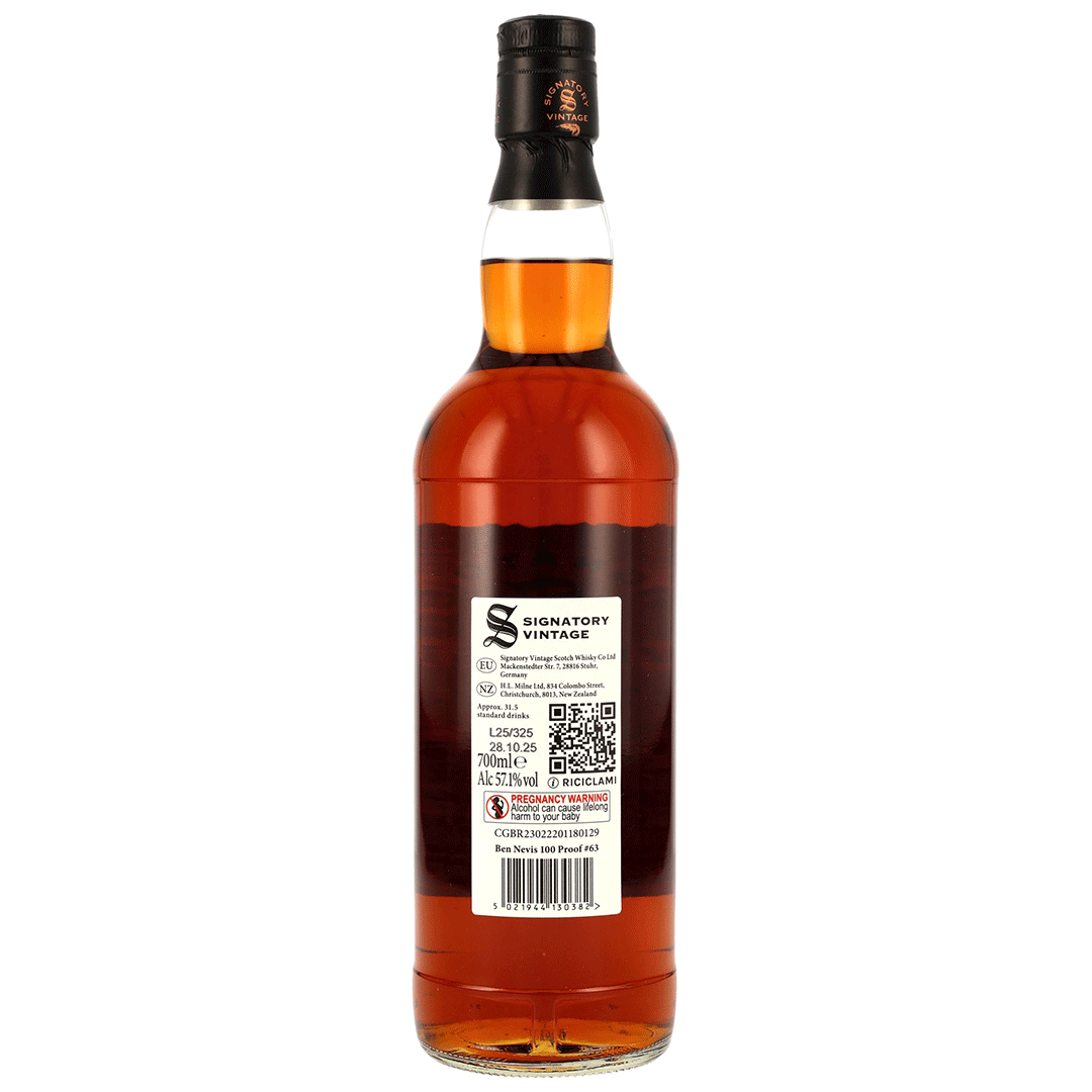 Ben Nevis 2014/2025 - 10 Jahre - Signatory 100 PROOF Edition #63