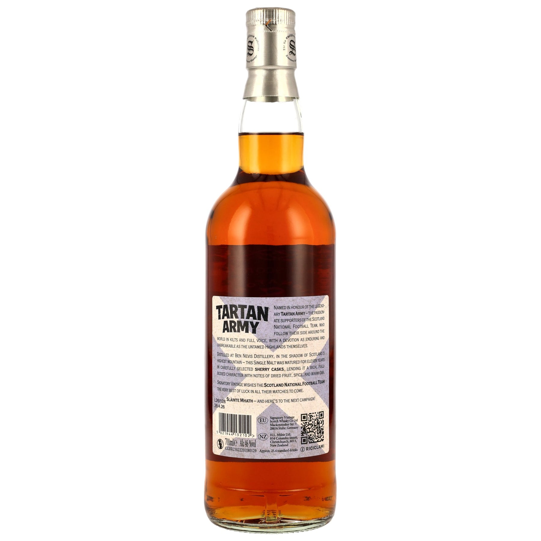 Ben Nevis 11 Jahre - Sherry Casks - Tartan Army - Signatory Vintage