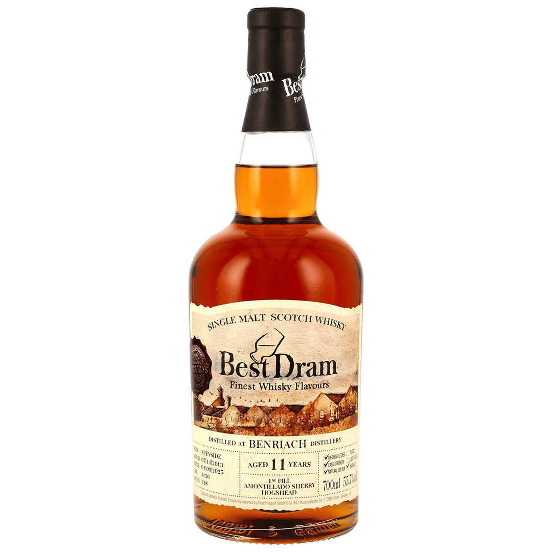 Benriach 2013/2025 - 11 Jahre - 1st Fill Amontillado Sherry Hogshead - Fassnummer 136 - Best Dram