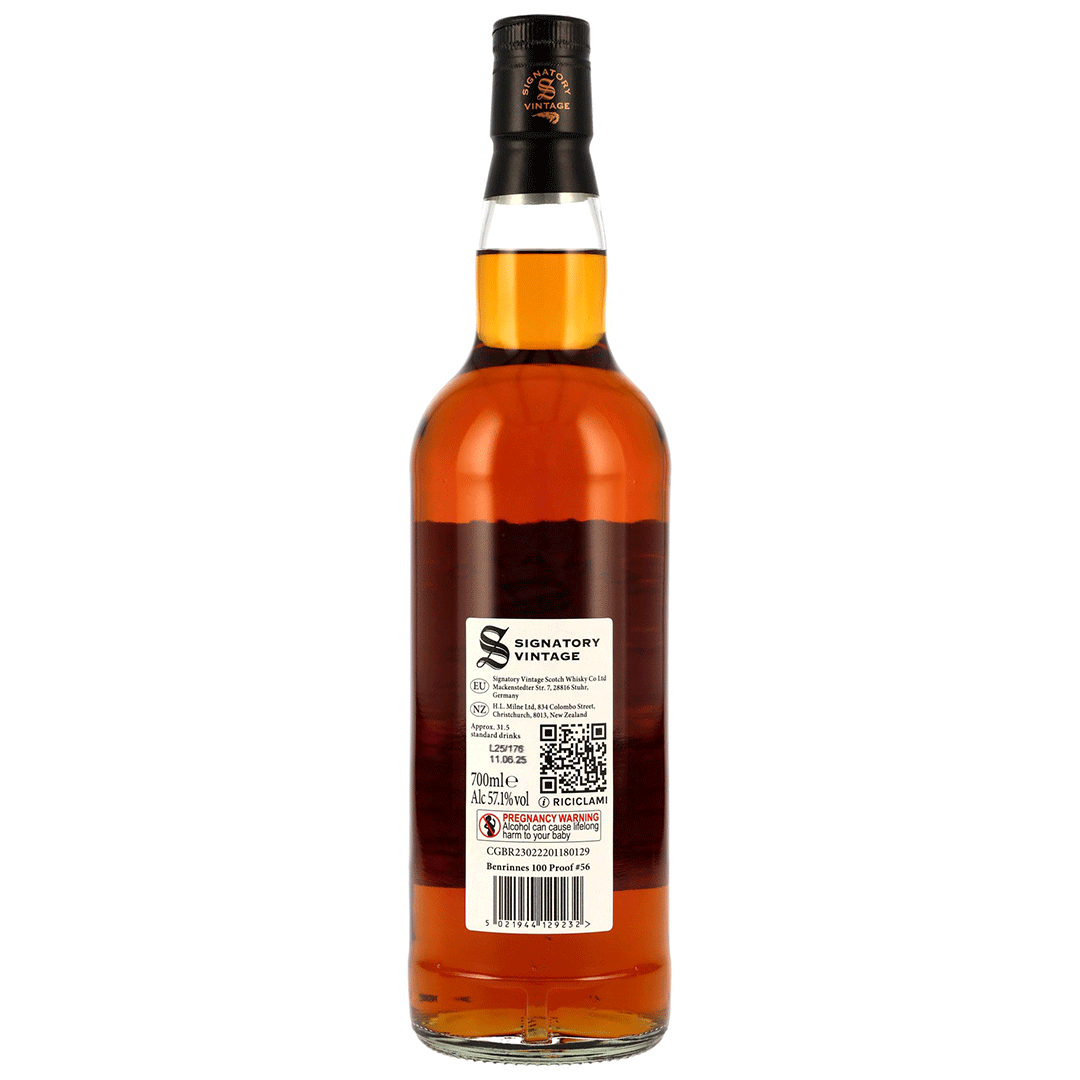 Benrinnes 2012/2025 - 13 Jahre - 1st Fill & Refill Oloroso Sherry Butts - Signatory 100 PROOF Edition #56