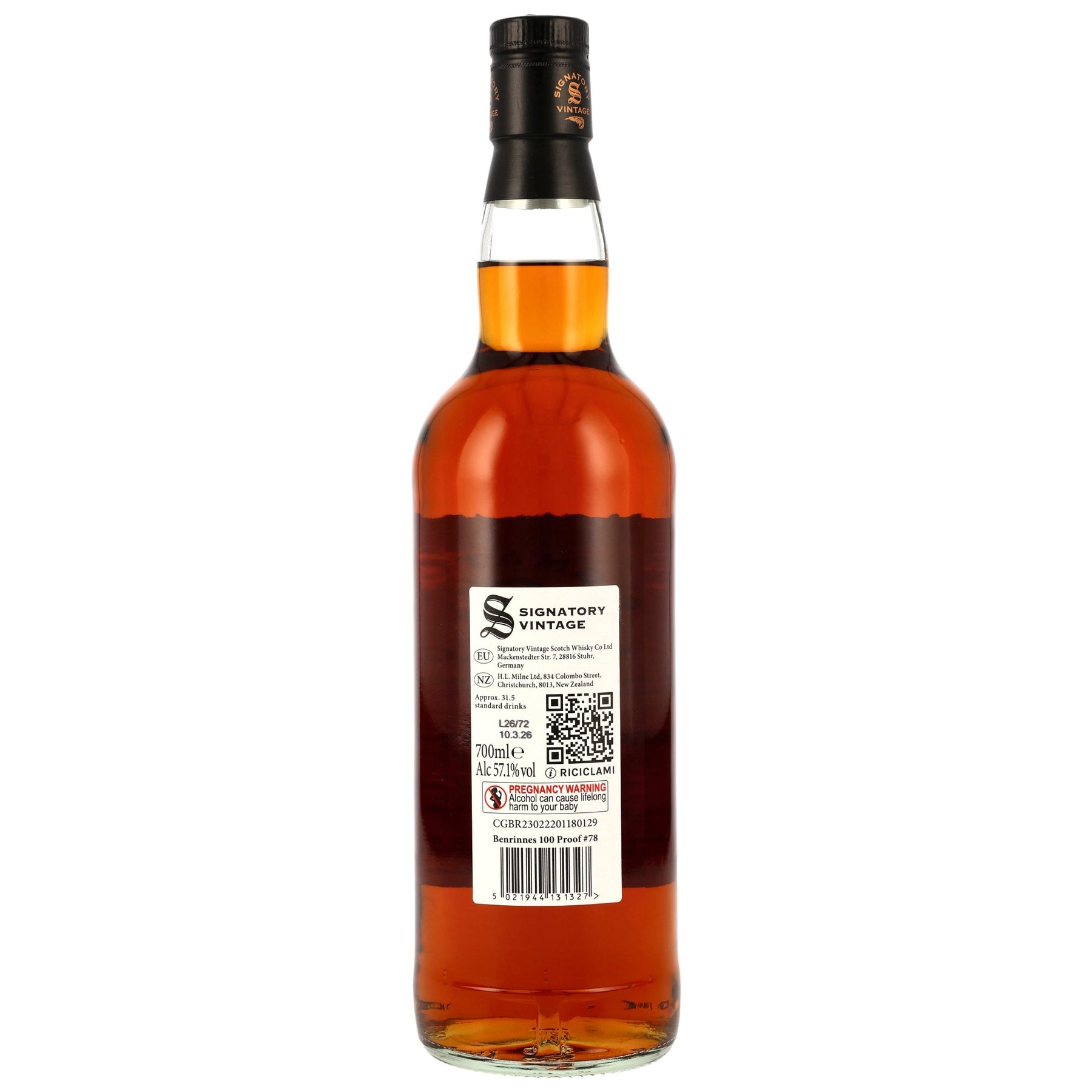 Benrinnes 2012/2026 - 13 Jahre - 1st Fill Oloroso Sherry Butts - Signatory 100 PROOF Edition #78