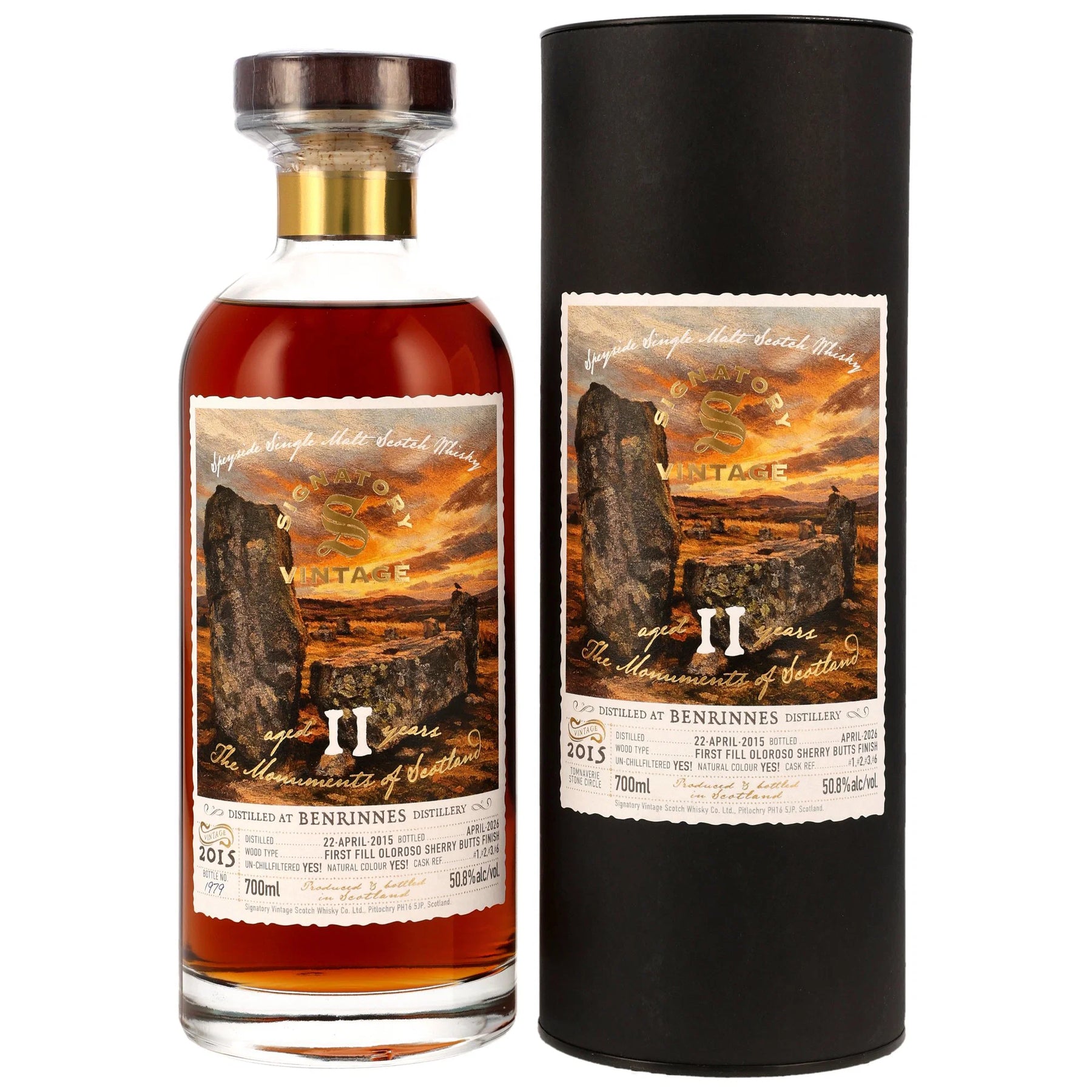 Benrinnes 2015/2026 - 11 Jahre - 1st Fill Oloroso Sherry Butts Finish - Monuments of Scotland - Signatory Vintage