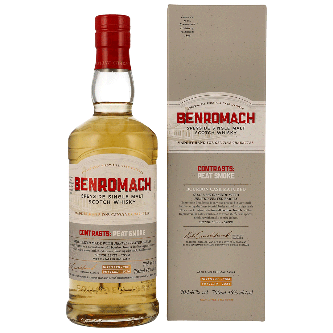 Benromach 2014/2024 Contrasts: Peat Smoke - Bourbon Cask