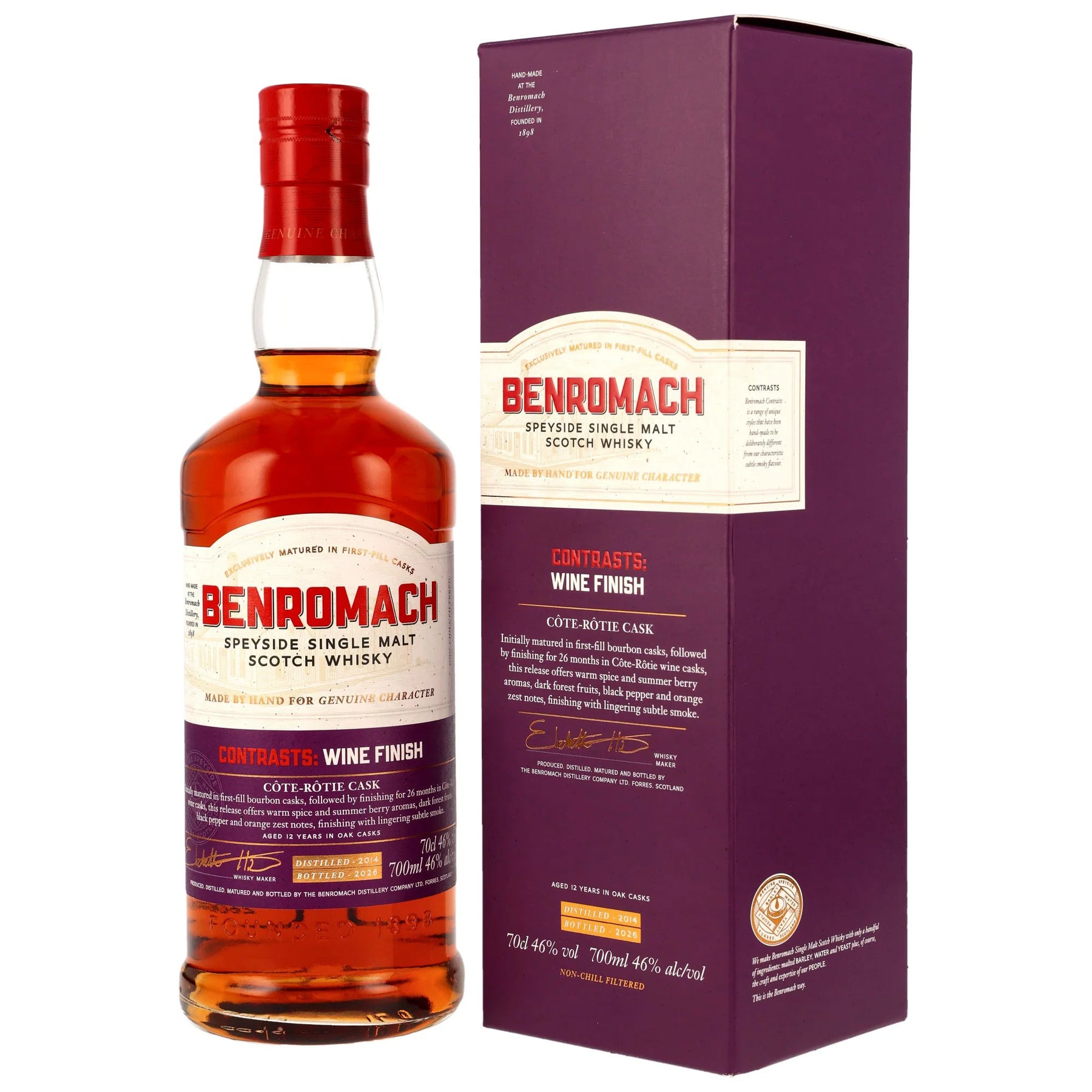 Benromach 2014/2026 - Contrasts: Cote-Rotie Wine Cask Finish - 12 Jahre
