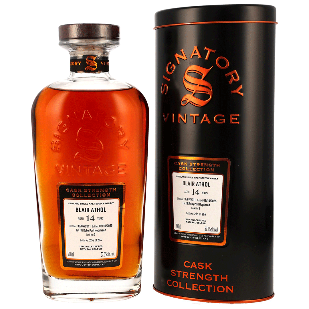 Blair Athol 2011/2025 - 14 Jahre - 1st Fill Ruby Port - Fassnummer 3 - Cask Strength Collection - Signatory Vintage