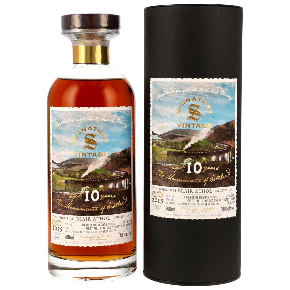 Blair Athol 2015/2026 - 10 Jahre - 1st Fill Oloroso Sherry Butts Finish - Monuments of Scotland - Signatory Vintage