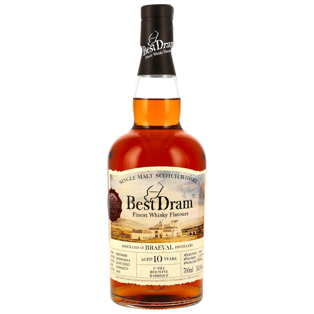 Braeval 2014/2025 - 10 Jahre - 1st Fill Red Wine Barrique - Fassnummer 9900273 - Best Dram