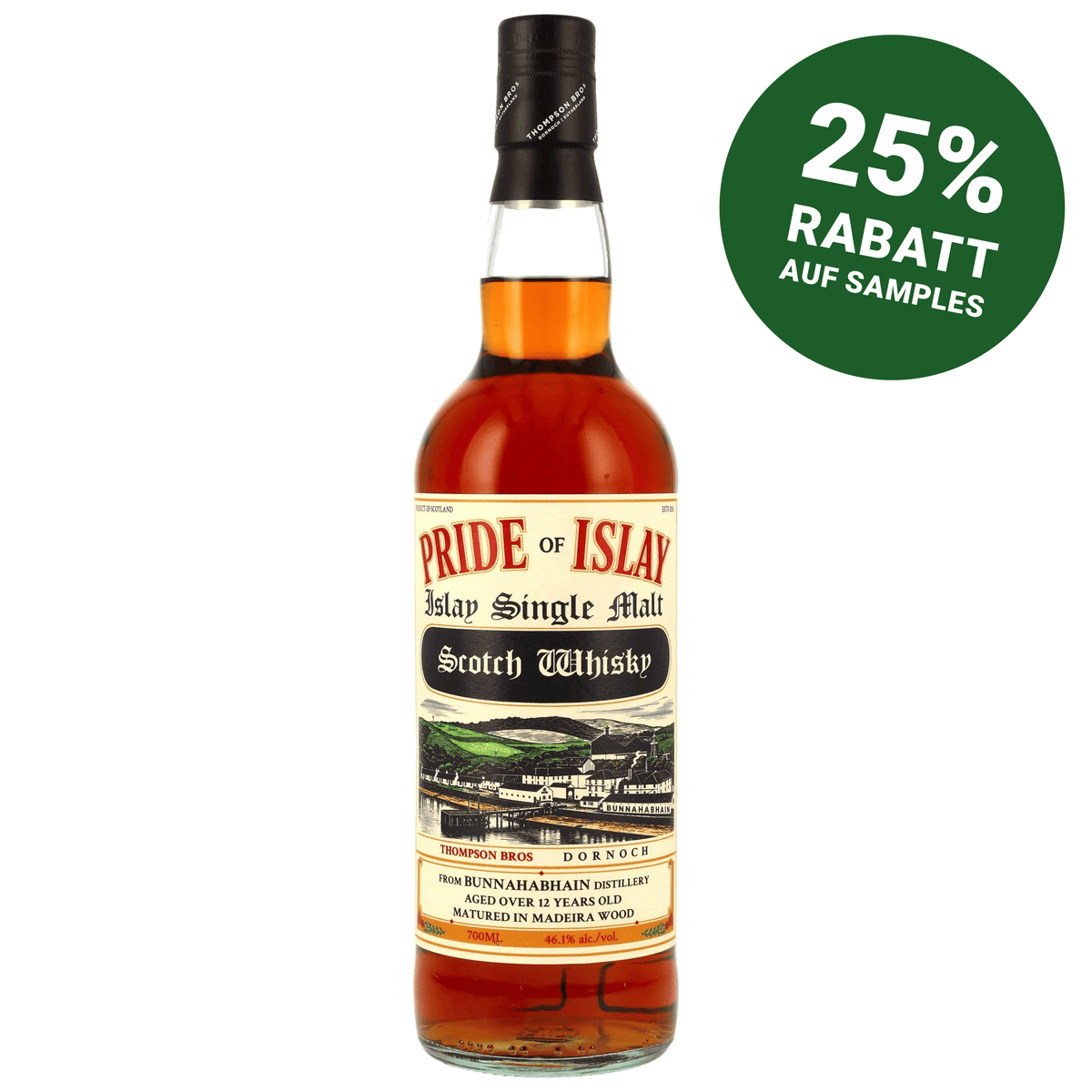 Bunnahabhain 12 Jahre - Pride of Islay - Madeira Casks - Thompson Bros.