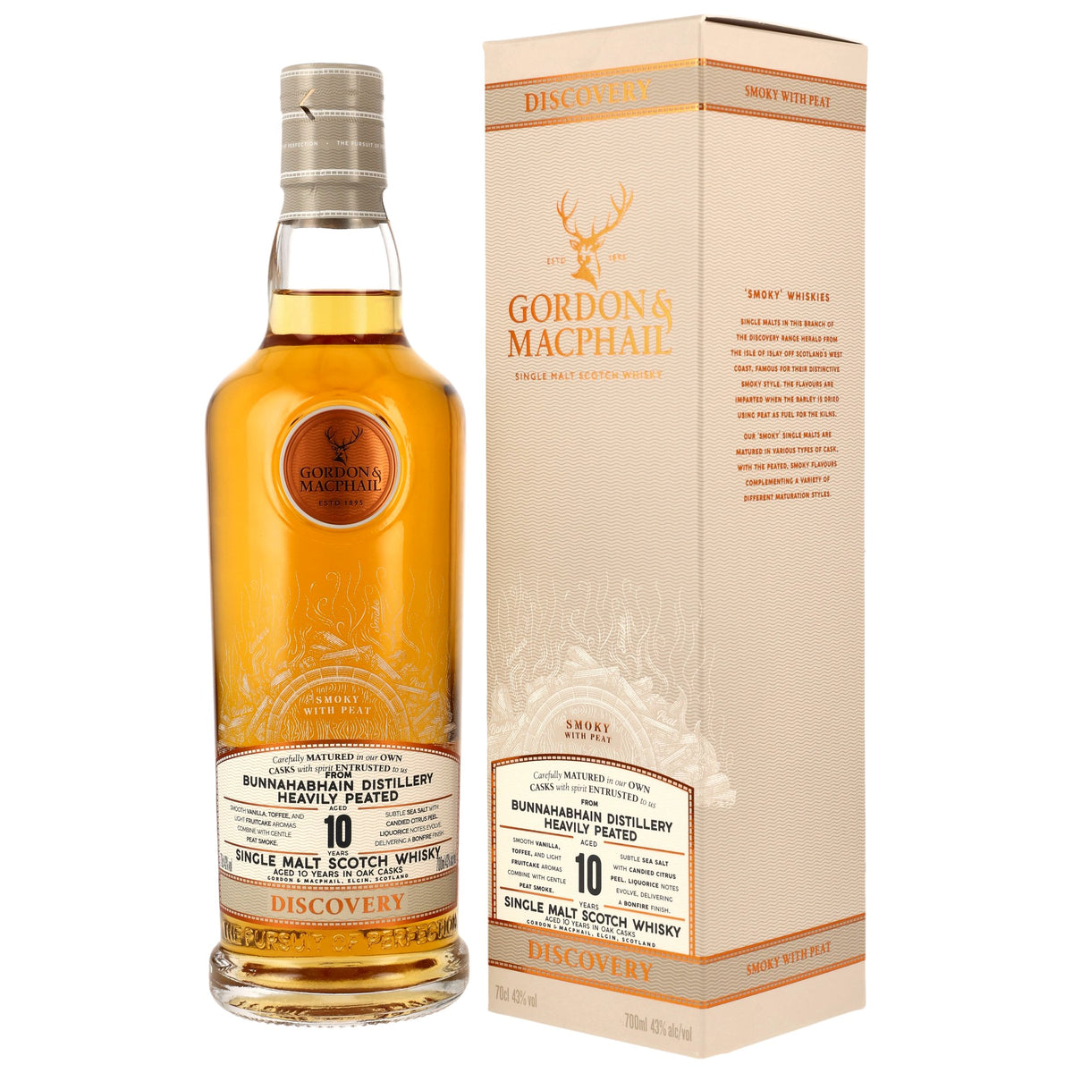 Bunnahabhain 10 Jahre - Heavily Peated - Discovery - Gordon & MacPhail