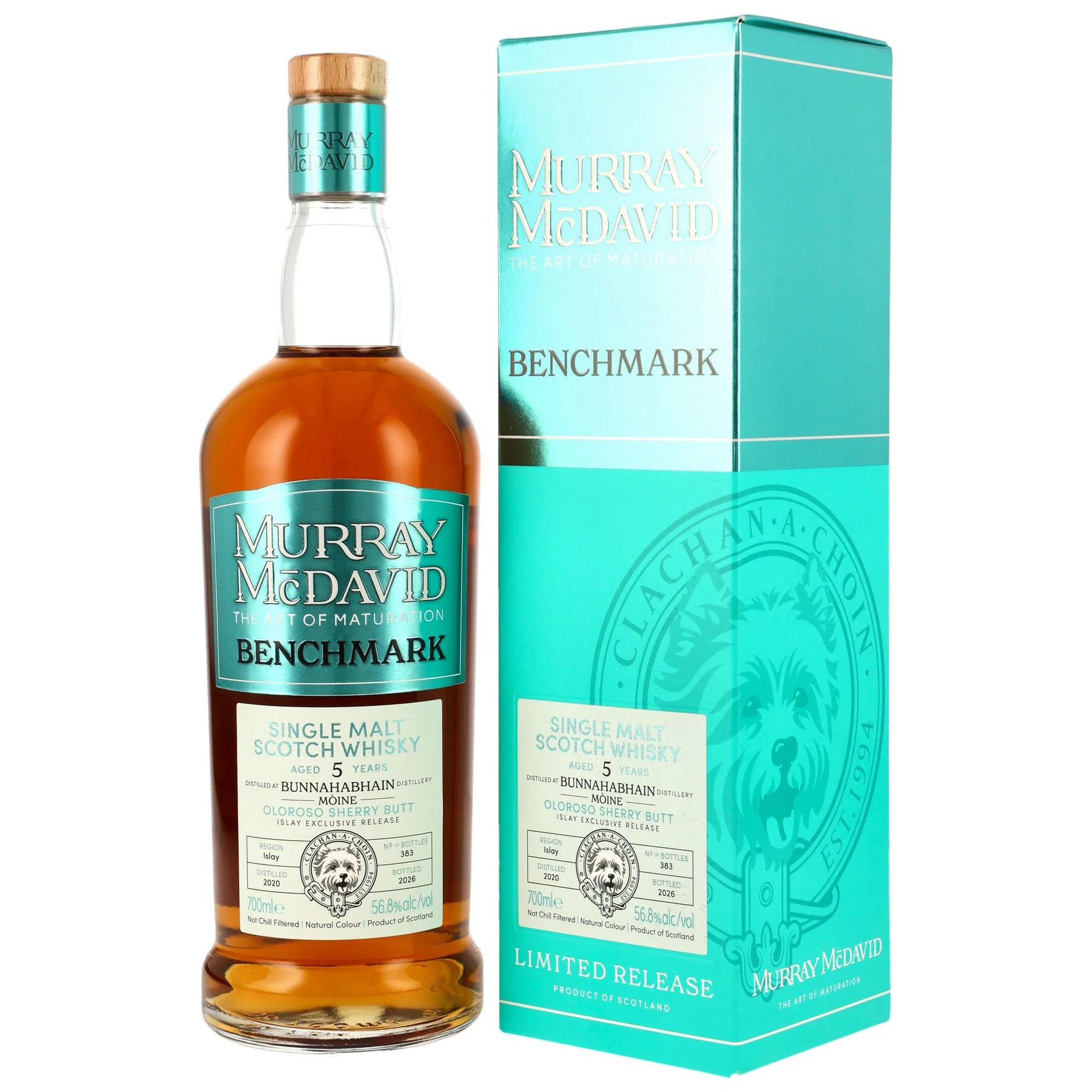 Bunnahabhain Moine 2020/2026 - 5 Jahre - Oloroso Sherry Butt Finish - Fassnummer 2530043 - Murray McDavid