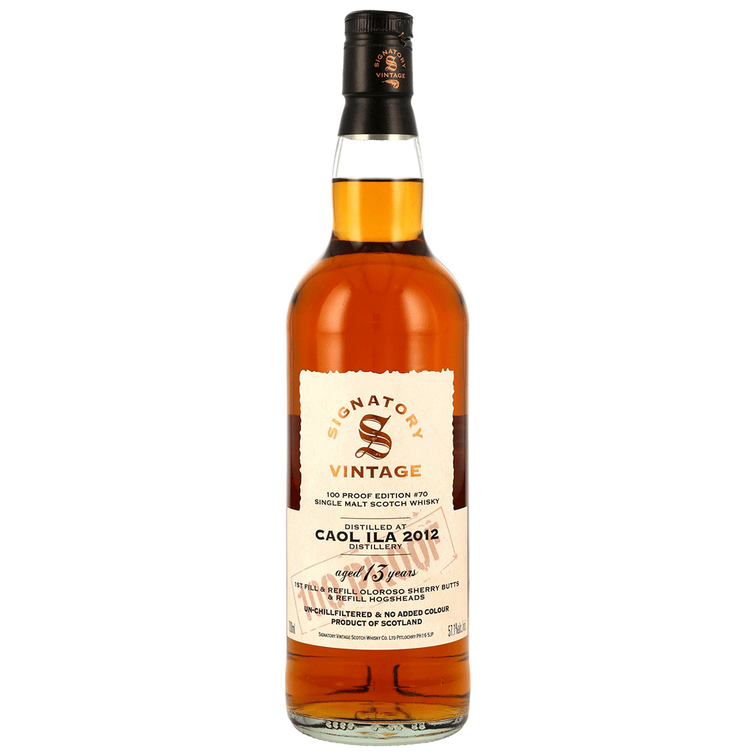Caol Ila 2012/2026 - 13 Jahre - 1st Fill & Refill Oloroso Sherry Butts - Signatory 100 PROOF Edition #70