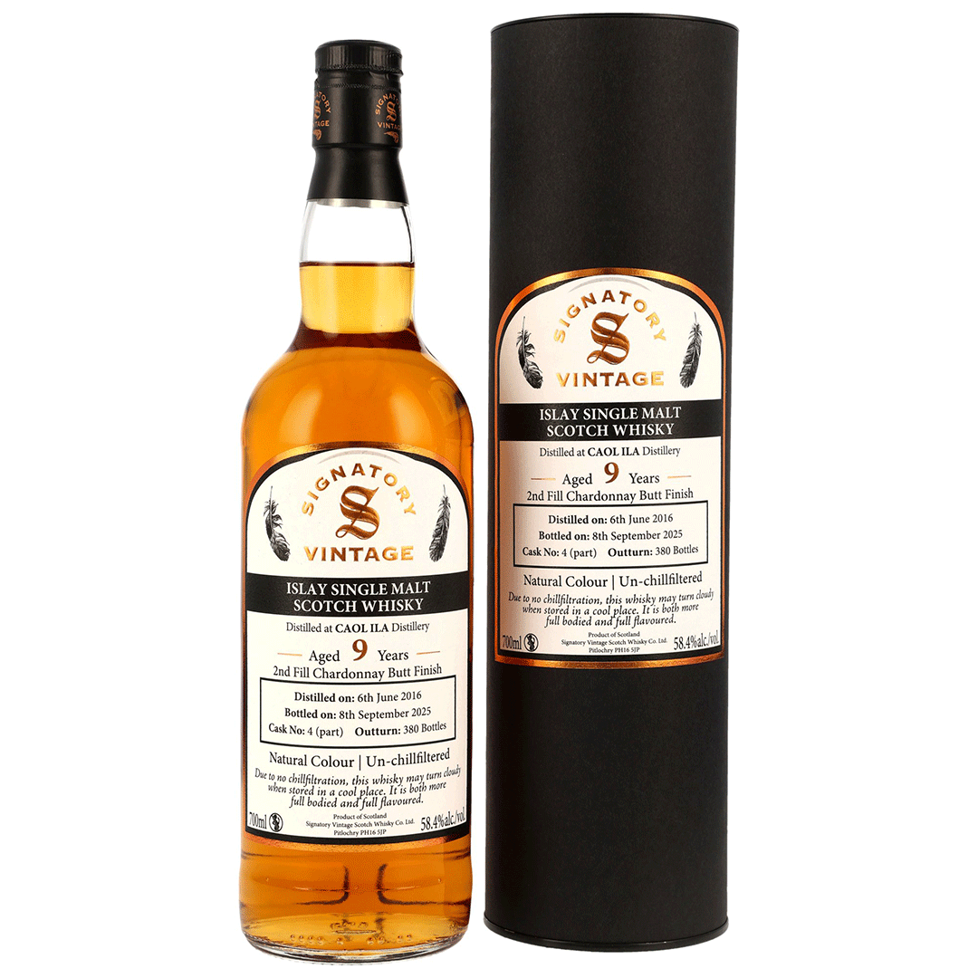 Caol Ila 2016/2025 - 9 Jahre - 2nd Fill Chardonnay Cask Finish - Fassnummer 4 - Signatory Vintage