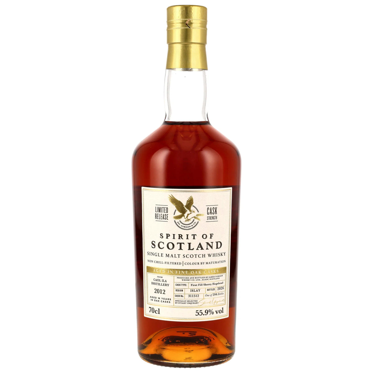 Caol Ila 2012/2026 - 14 Jahre - 1st Fill Sherry Hogshead - Fassnummer 311512 - Spirit of Scotland - Gordon & MacPhail