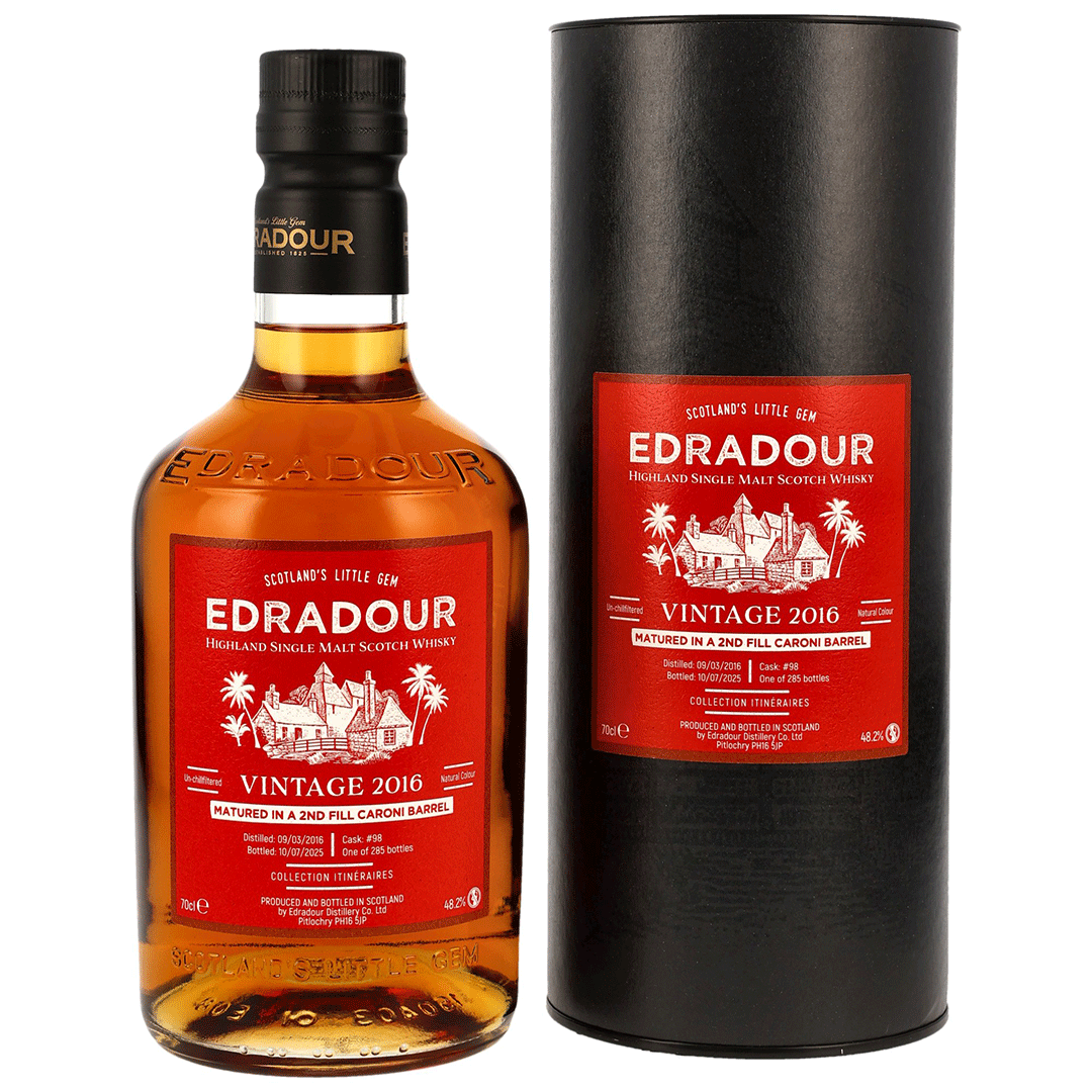 Edradour 2016/2025 - 9 Jahre - 2nd Fill Caroni Cask - Fassnummer 98