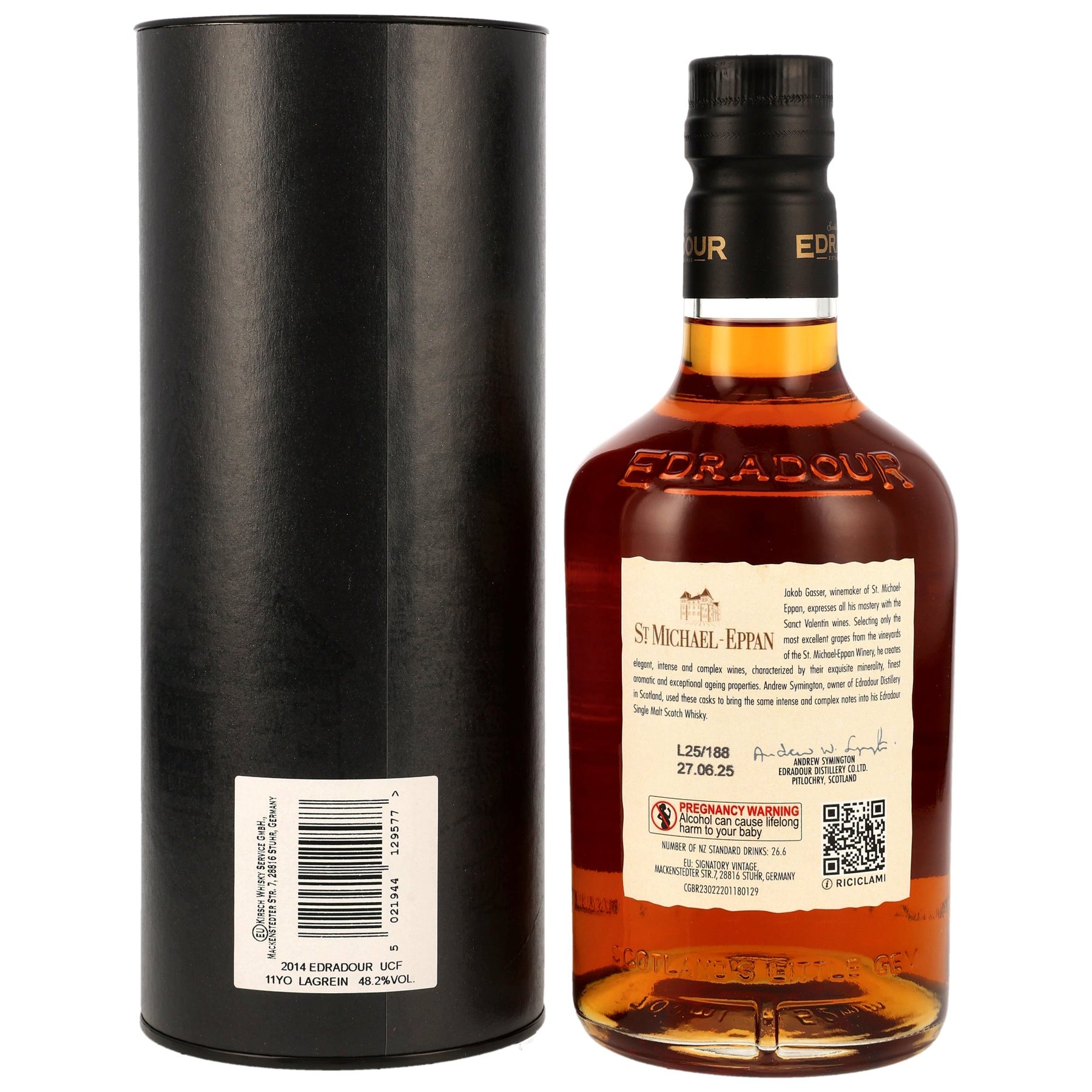 Edradour 2014/2025 - 11 Jahre - 1st Fill Lagrein Casks - Fassnummer 701 + 702 - St. Michael Eppan