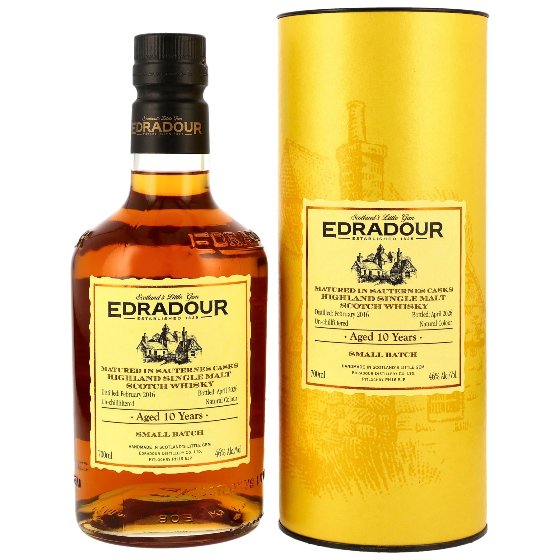 Edradour 2016/2026 - 10 Jahre - 1st Fill Sauternes Casks - Small Batch