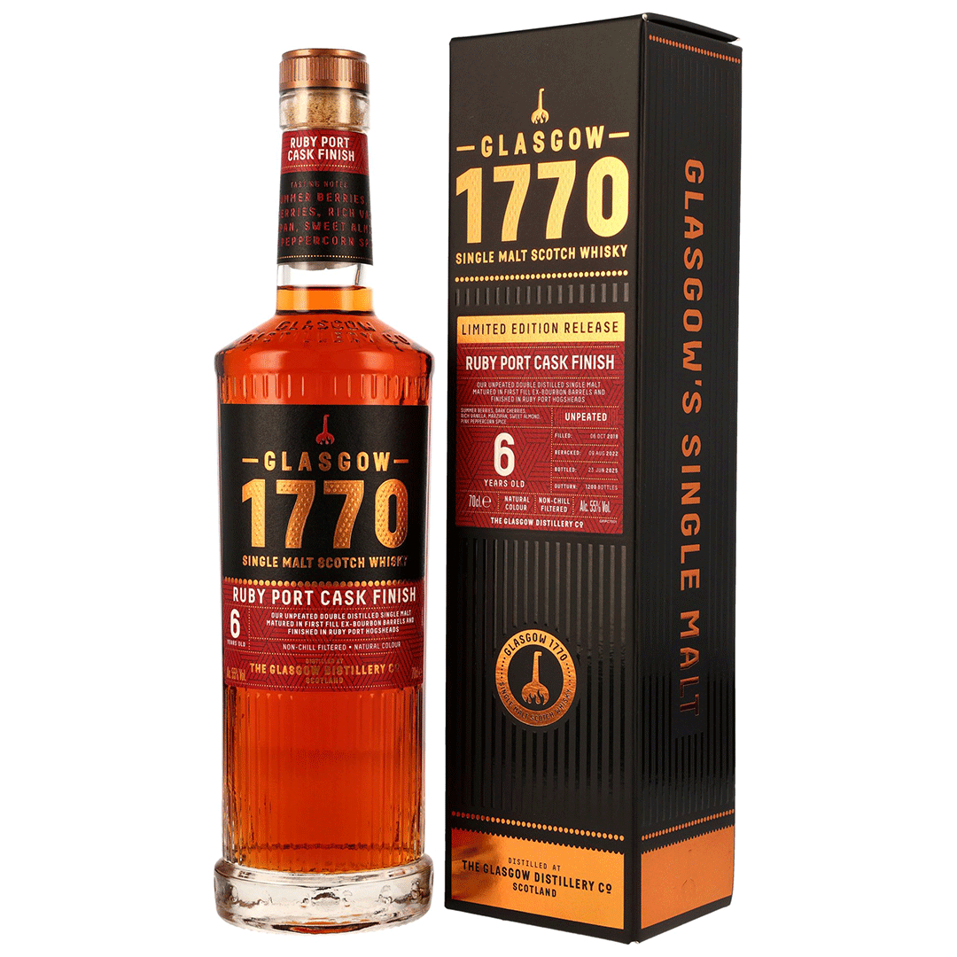 Glasgow 1770 - 2018/2025 - 6 Jahre - Ruby Port Cask Finish