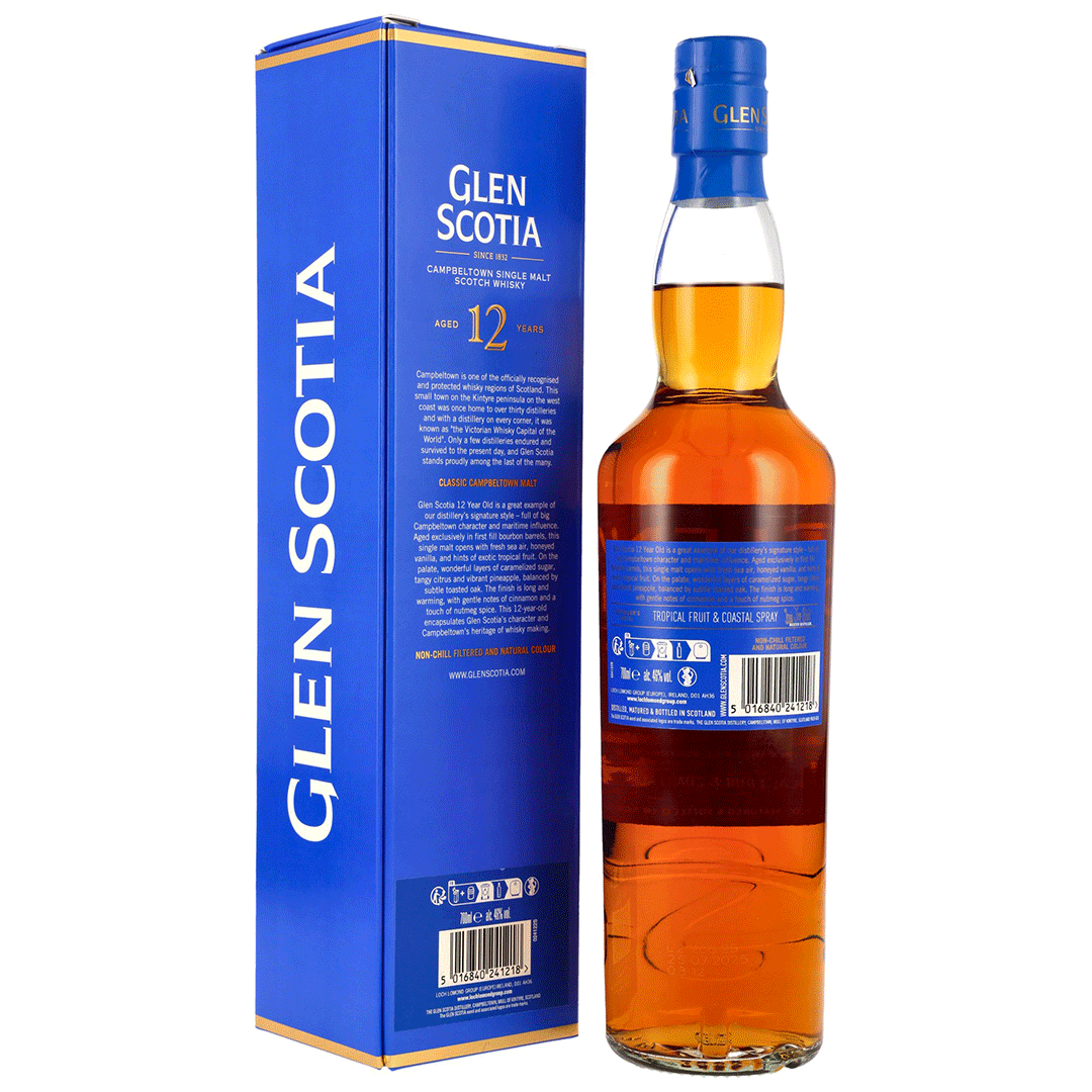 Glen Scotia 12 Jahre - 1st Fill Bourbon Casks - Campbeltown Single Malt Scotch Whisky