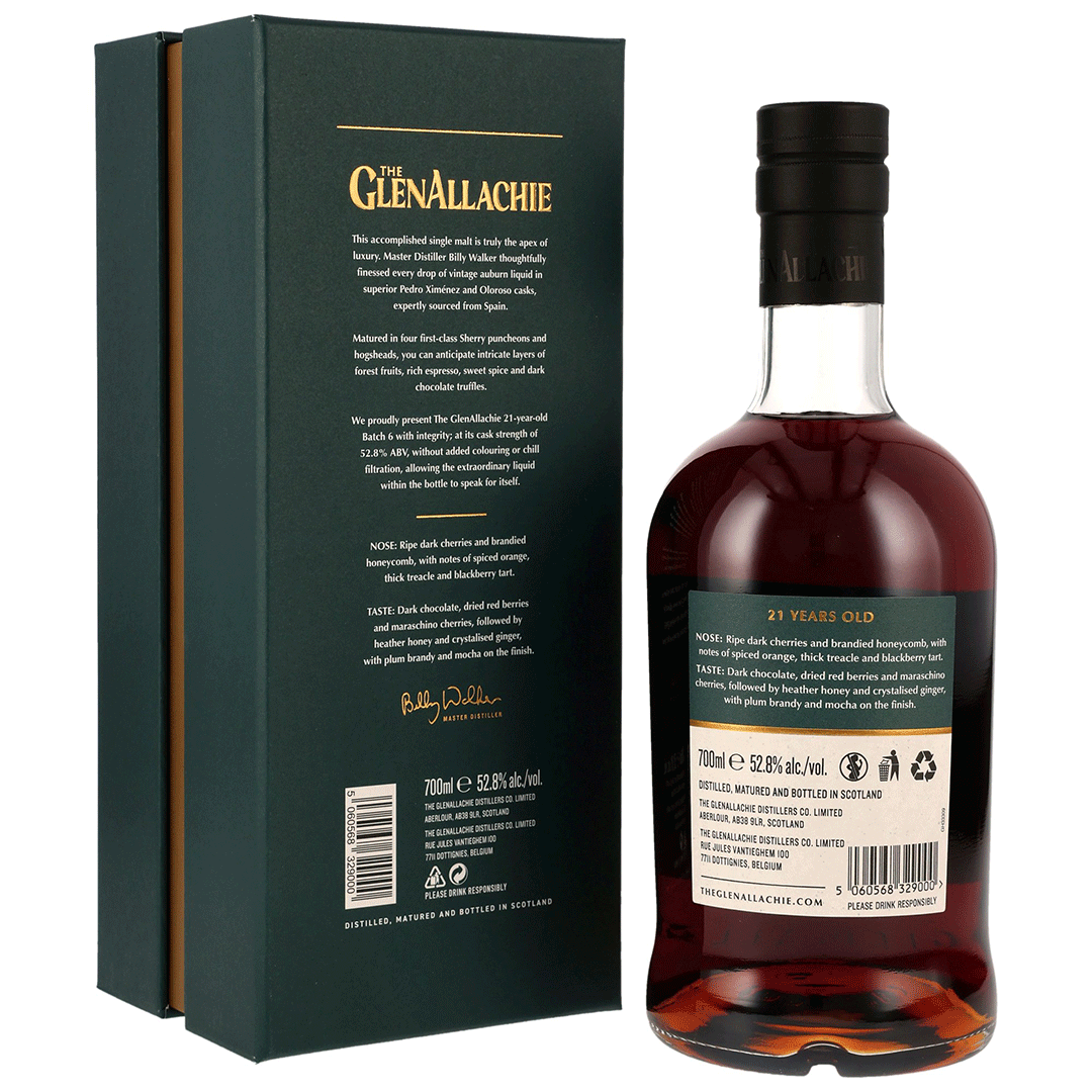 GlenAllachie 21 Jahre - Batch 6 - PX & Oloroso Sherry Casks