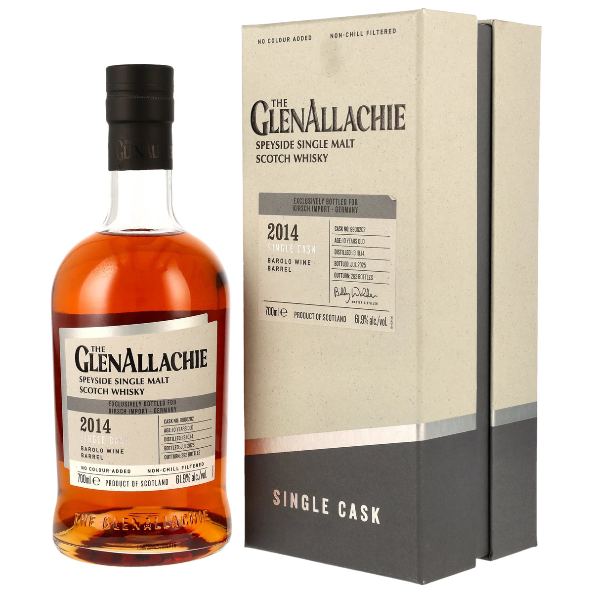 GlenAllachie 2014/2025 - 10 Jahre - Barolo Wine Barrel - Fassnummer 9900202