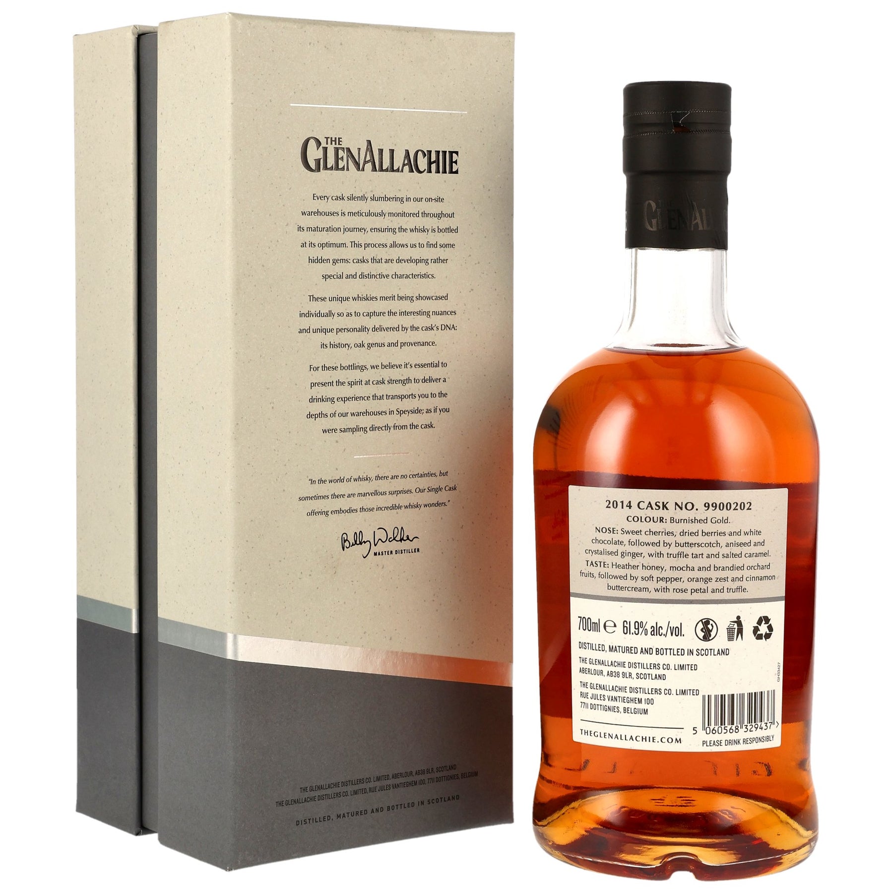 GlenAllachie 2014/2025 - 10 Jahre - Barolo Wine Barrel - Fassnummer 9900202