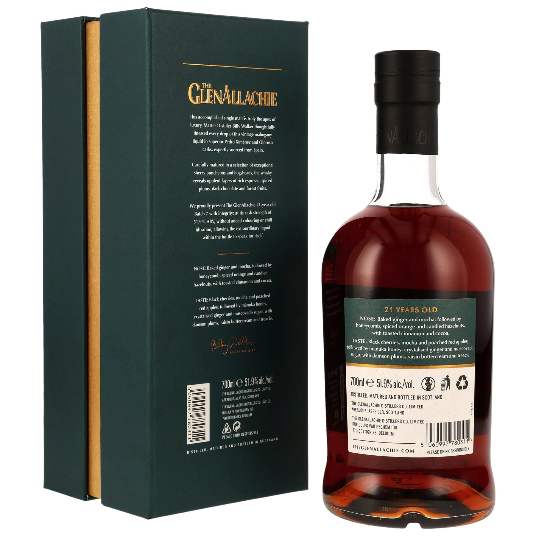 GlenAllachie 21 Jahre - Batch 7 - PX & Oloroso Sherry Casks
