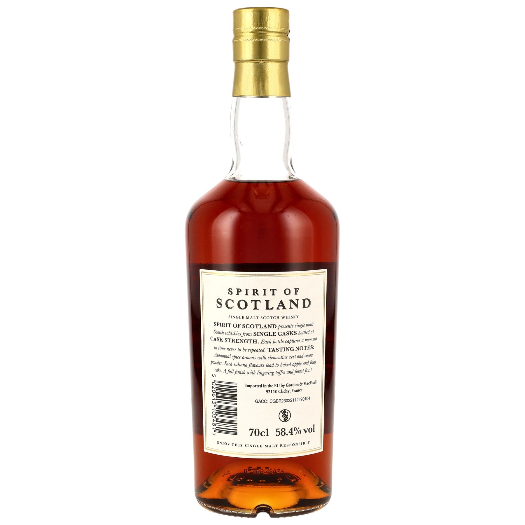 Glen Grant 2015/2026 - 10 Jahre - 1st Fill Sherry Hogshead - Fassnummer 5846 - Spirit of Scotland - Gordon & MacPhail