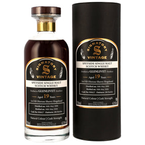Glenlivet 2006/2026 - 19 Jahre - 1st Fill Oloroso Sherry Hogshead - Fassnummer 900627 - Signatory Cask Strength - Ibisco Decanter