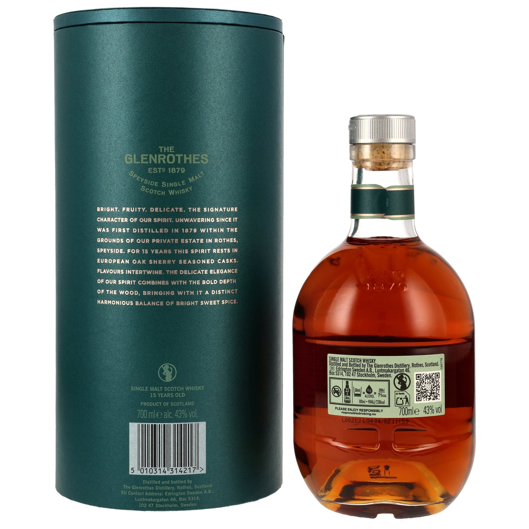 Glenrothes 15 Jahre - European Oak Sherry Seasoned Cask - Speyside Single Malt Scotch Whisky