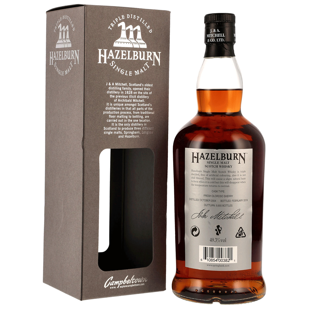 Hazelburn 2004/2019 - 14 Jahre - Oloroso Cask - Release 2019