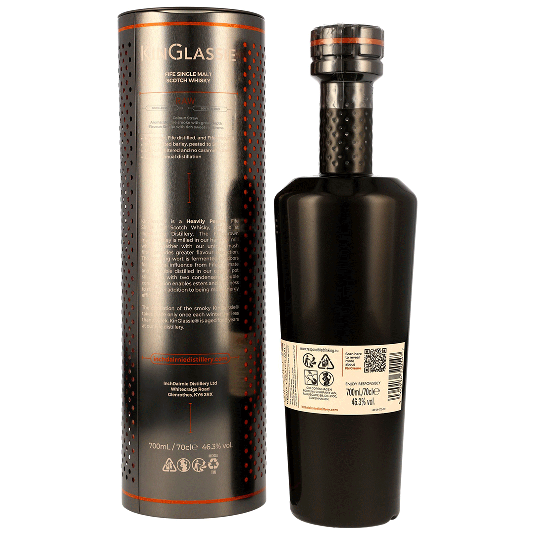 InchDairnie KinGlassie 2017/2025 - 8 Jahre - Raw - Heavily Peated Malt - Ex-Bourbon Cask